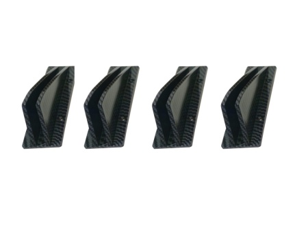 Set 4 ornamente splitter auto pentru bara spate culoare carbon