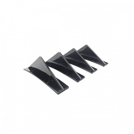 Set 4 ornamente splitter auto pentru bara spate culoare Negru Lucios