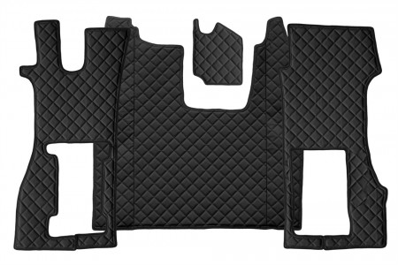 Set covorase camion, piele ecologica compatibil cu SCANIA R 2016-> Negru, AUTOMAT, scaun pasager pneumatic