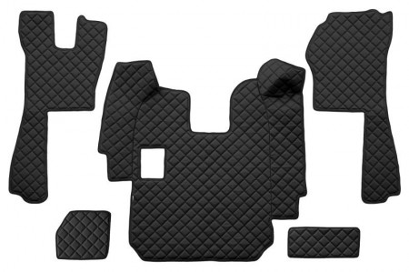 Set covorase camion, piele ecologica compatibil cu SCANIA R pana in 2010 Negru, MANUALA