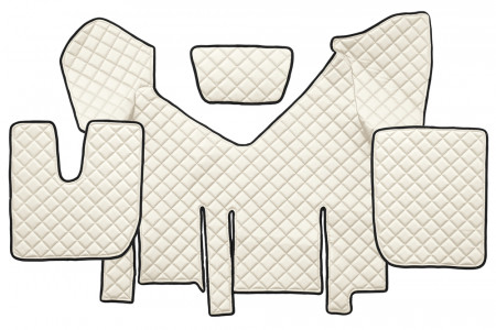 Set covorase camion, piele ecologica compatibile cu IVECO STRALIS XP 2013-> Crem , cu frigider