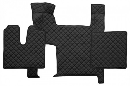 Set covorase camion, piele ecologica MAN TGX 2007-2020, negru, cu 2 sertare