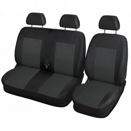 Set huse auto pentru scaune compatibile RENAULT MASTER 1998-2014 2+1 locuri, material textil
