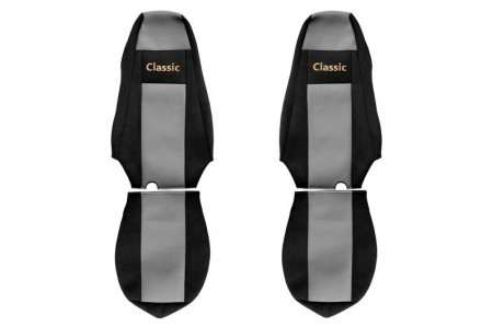 Set huse scaune camion compatibile cu SCANIA R G P 2005-2016, negru cu gri, material textil
