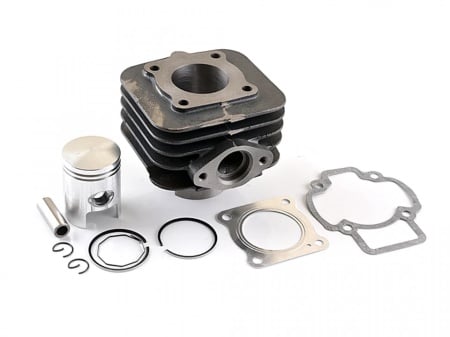 Set motor , cilindru , piston, segmenti si set garnituri 2T , capacitate 80cc compatibil cu Piaggio/Gilera Ac 2T Typhoon/Zip/Vespa/Liberty