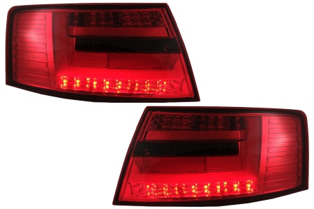 Stopuri LED compatibil cu Audi A6 C6 4F Sedan 2004-2008 7-PIN Rosu Fumuriu
