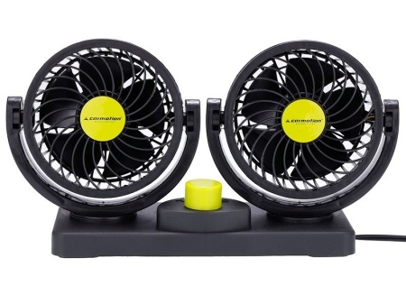 Ventilator auto dublu, rotativ, 24V, 8W, diametru 2 x 10 cm