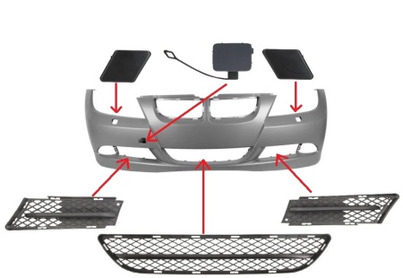 Accesorii bara fata auto compatibil cu BMW seria 3 E90 2004-2008
