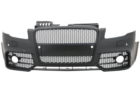 Bara Fata cu Grila Centrala compatibil cu Audi A4 B7 2004-2008 RS4 Look Negru
