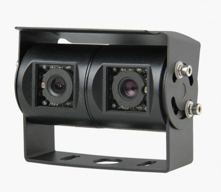 Camera marsarier dubla, reglabila 12V - 24V pentru Camioane, Autocare, Bus-uri