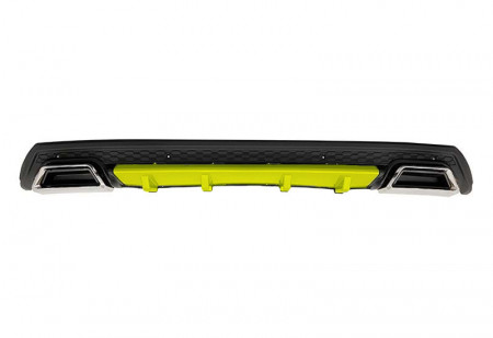 Difuzor bara spate universal , ELITE PLUS B Design, negru mat cu galben