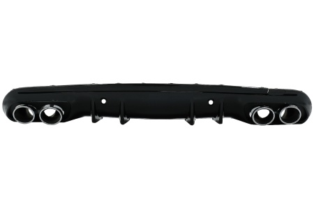 Difuzor cu ornamente evacuare compatibil cu Mercedes C-Class W205 S205 2014-2020 C43 Design pentru bara Sport Line