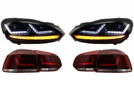Faruri Osram LED compatibil cu VW Golf 6 VI 2008-2012 cu Stopuri LEDriving Semnal Dinamic