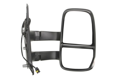 Oglinda retovizoare completa, (manual, convexa, crom, lung) parte montare STANGA compatibil cu IVECO DAILY 2011-2014