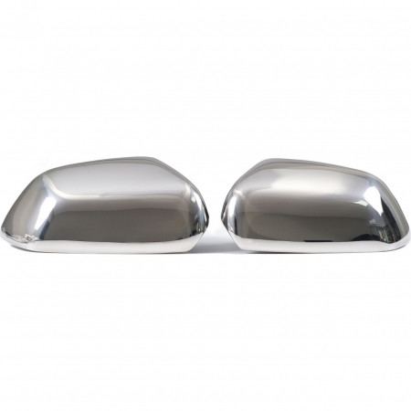 Set 2 Capace cromate de oglinda compatibil SKODA OCTAVIA II 2004-2008, inox
