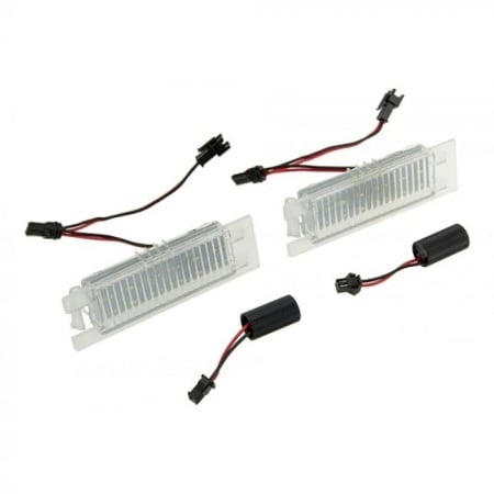 Set 2 lampi numar LED compatibil Opel Astra H, Corsa C, Corsa D, Astra J, Insignia, Meriva, Vectra C, Zafira B, Tigra