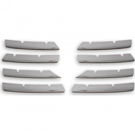 Set 8 ornamente din inox compatibile grila VW Passat B6 2005-2010