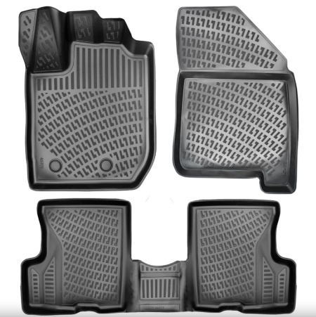 Set covorase auto cauciuc Dacia Duster II 2017-2021, forma tavita