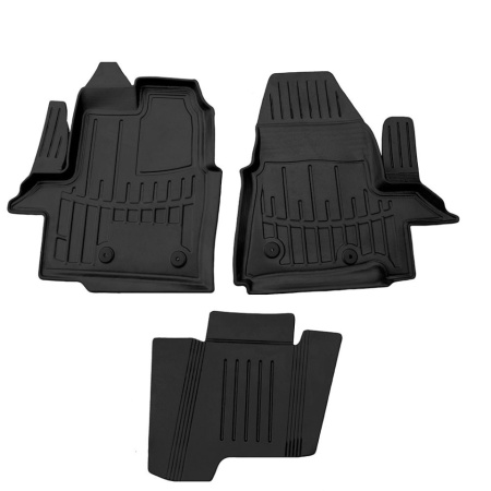 Set covorase auto cauciuc FORD TRANSIT CUSTOM 2012-> forma tavita 3D