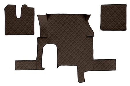 Set covorase camion, piele ecologica compatibil cu compatibile cu MAN TGX AUTOMAT 2006-> Maro