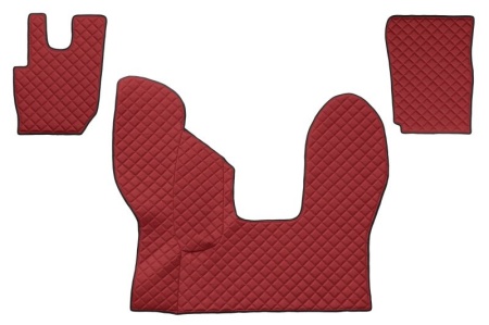 Set covorase camion, piele ecologica compatibil cu Daf CF 2013-> Rosu AUTOMAT