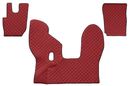 Set covorase camion, piele ecologica compatibil cu Daf CF 2013-> Rosu Manual
