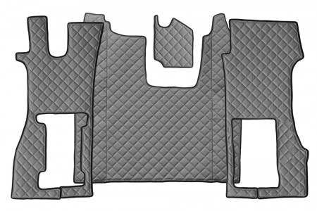 Set covorase camion, piele ecologica compatibil cu SCANIA R 2016-> Gri, AUTOMAT, scaun pasager pneumatic