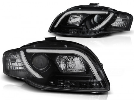 Set farturi compatibile AUDI A4 B7 2004-2008 Tube Lights Negru TRU DRL