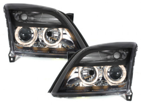Set faruri compatibil cu Opel Vectra C 2002-2005 Angel Eyes Negru