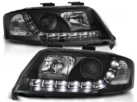 Set Faruri Dayline compatibil cu Audi A6 C5 2001-2004 Fundal Negru