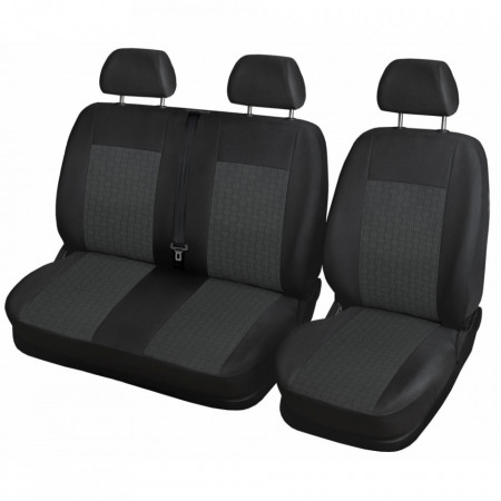 Set huse auto pentru scaune compatibile Mercedes Sprinter W906 2007-2018, 3 locuri, material textil, cu masuta