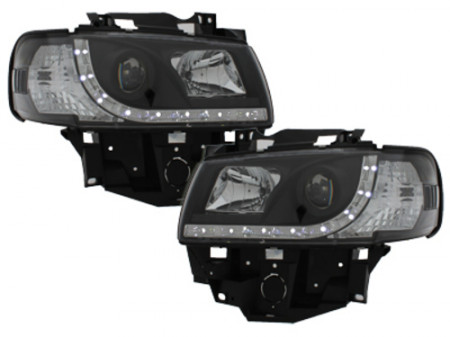 Faruri DAYLIGHT LED DRL compatibil cu VW T4 (08.1996-03.2003) Multivan Negru