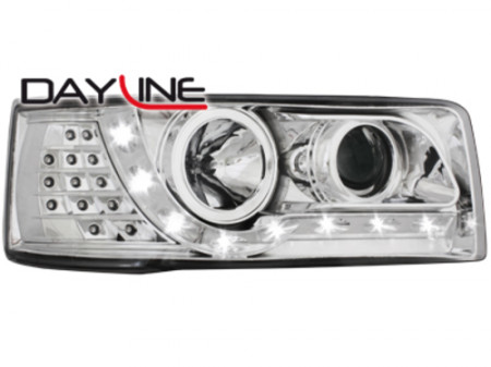 Faruri DAYLINE compatibil cu VW T4 Transporter (1990-2003) Crom
