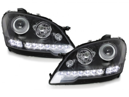 Faruri Dayline Led Drl Lumini De Zi Compatibil Cu Mercedes Clasa M W Negru