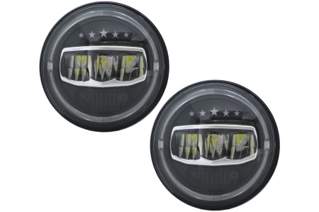 Faruri Full LED CREE Dublu Proiector compatibil cu Jeep Wrangler JK TJ LJ JL (1997-2017) 5 Stars Design