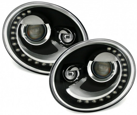 Faruri LED DRL compatibil cu VW Beetle (2013-up) Negru