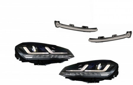 Faruri LEDriving Osram Full LED si Indicator Dinamic pentru Oglinda compatibil cu VW Golf 7 VII 2012-2017 Negru pentru Faruri Xenon si Pozitie Halogen