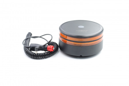 Girofar LED, prindere cu magnet, 25W, 12-24 V, cu acumulator, buton on-off, E-Mark