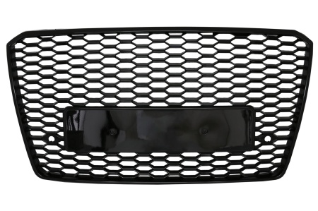 Grila Bara Fata compatibil cu Audi A8 2014-2017 RS8 Design Negru Lucios