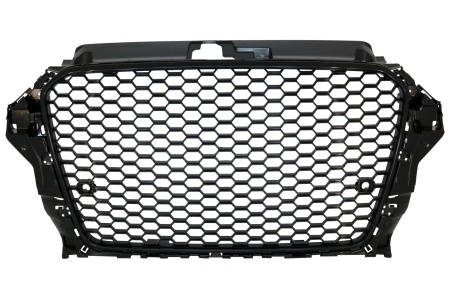 Grila Centrala compatibil cu AUDI A3 8V (2012-2016) RS3 Design Negru Lucios