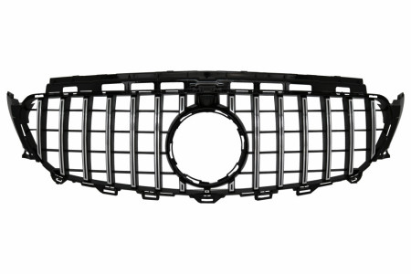 Grila Centrala compatibil Mercedes E-Class W213 S213 C238 2016-2019 GT-R Panamericana Design Negru Crom Cu Camera 360