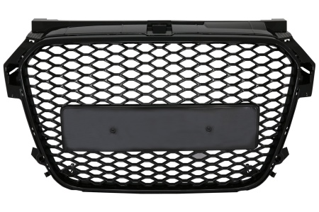 Grila Centrala Fara Emblema compatibil cu Audi A1 8X Pre Facelift (2010-2014) RS1 Design Negru Lucios