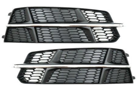 Grile Laterale compatibil cu Audi A6 C7 4G S Line Facelift 2015-2018 Negru & Crom
