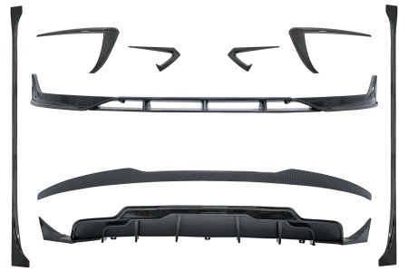 Pachet Exterior Aerodinamic compatibil cu Tesla Model 3 2017-> Carbon Look