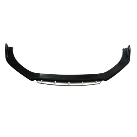 Prelungire bara fata Megane Design, negru lucios cu buza alba, 4 piese, lungime 180 cm