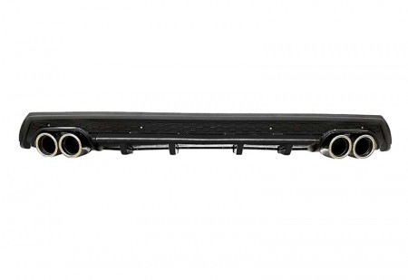 Prelungire bara spate universal , ELITE B Design, negru mat / lucios, ornamente toba rotunde
