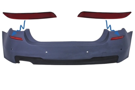 Reflector Bara Spate Catadioptru compatibil cu BMW 5 Series F10 2011-> M-tech Design