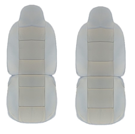 Set 2 huse scaune auto pentru fata, material textil, crem
