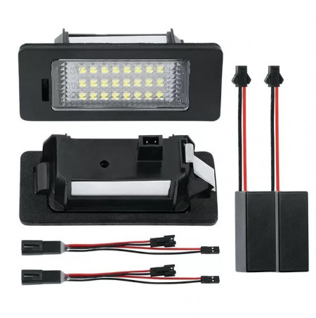Set 2 lampi numar LED compatibil Audi A1, A3 8V, A4 B8, A5, A7, Q3, Q5, Q7, TT, A6