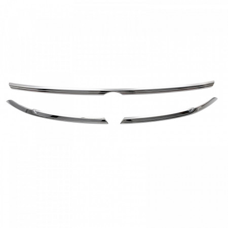 Set 3 ornamente inox faruri si parte superioara grila VW Tiguan II 2016->